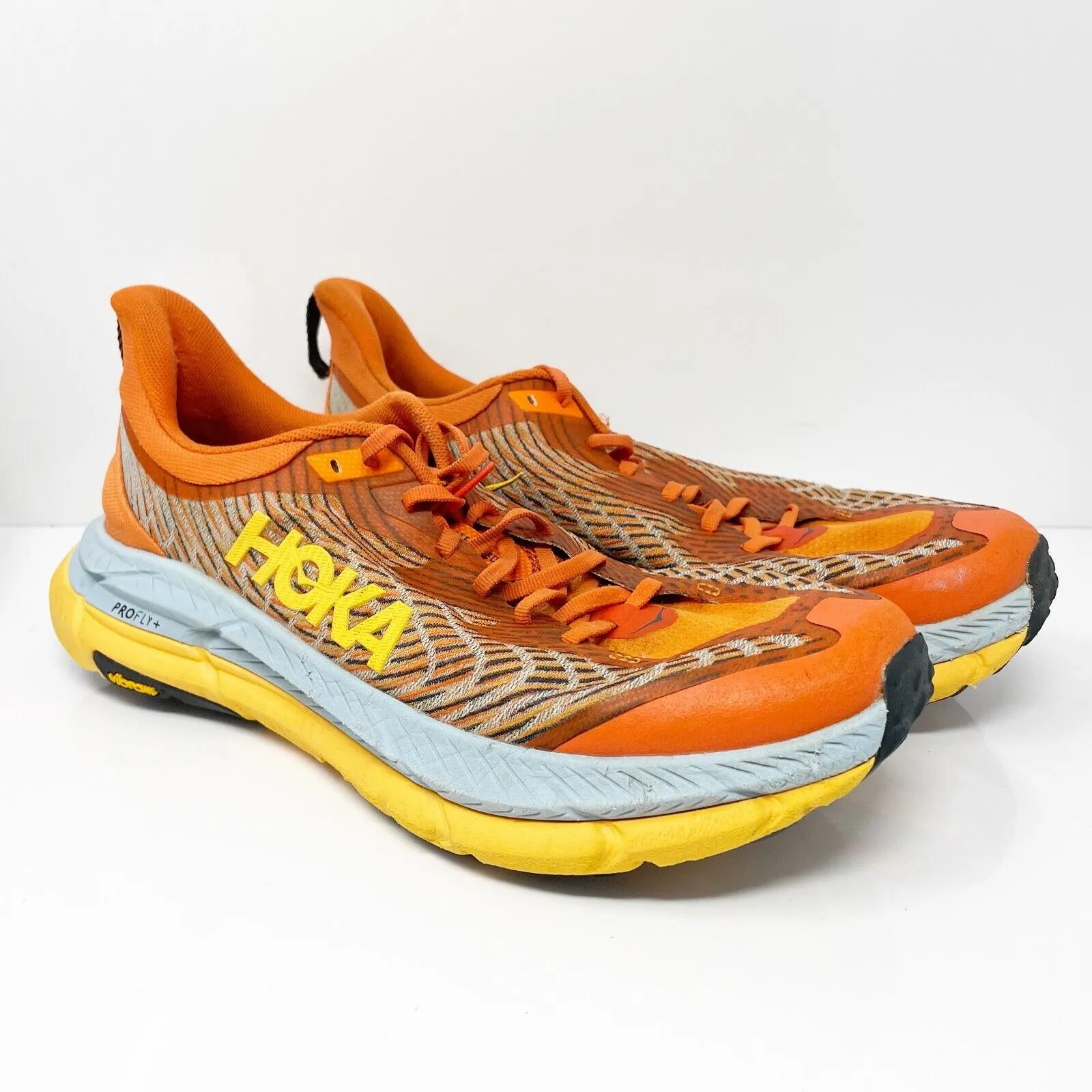 Hoka One One Mens Mafate Speed 4 1129930 Orange Running Shoes Sneakers Sz 10.5 D