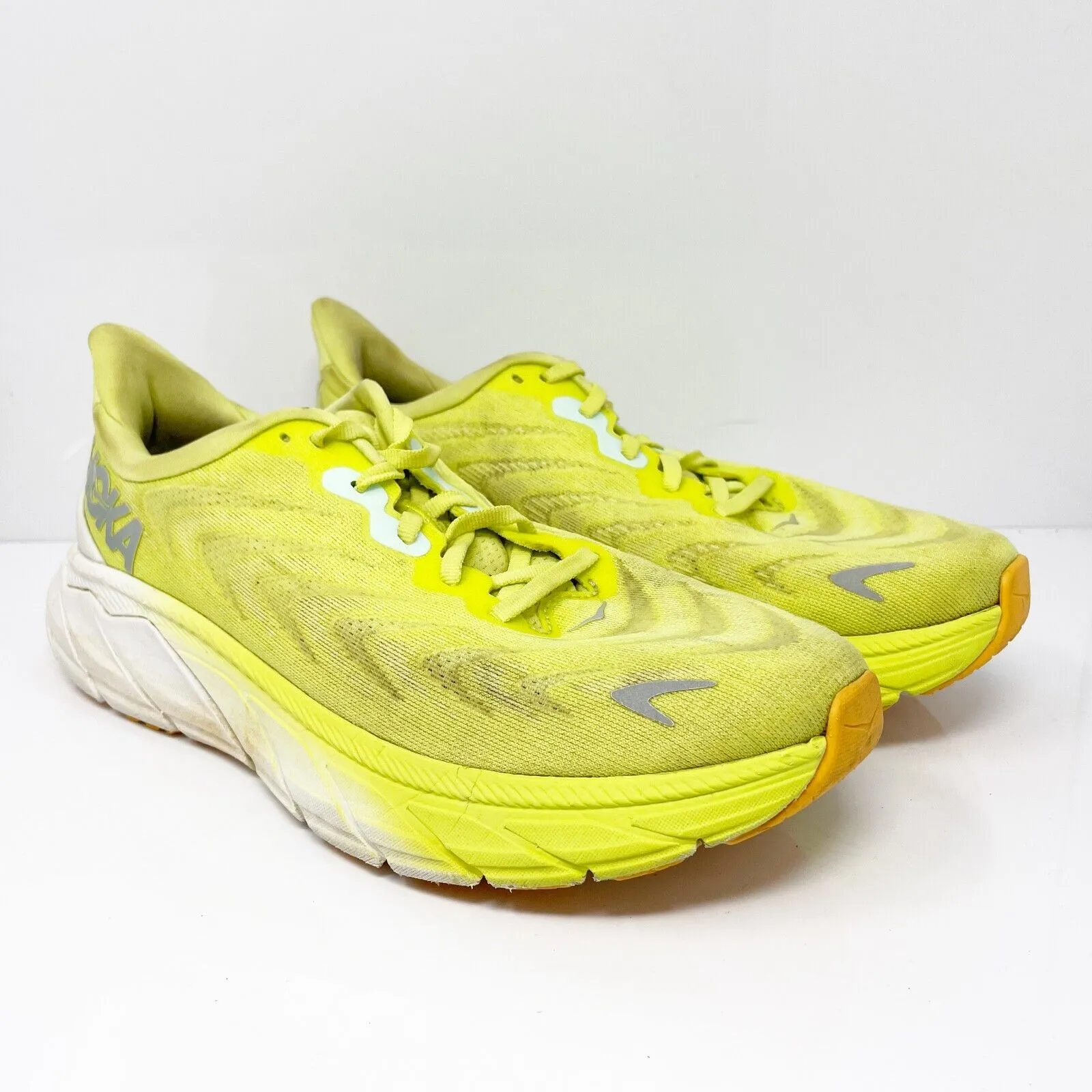 Hoka One One Womens Arahi 6 1123195 CGWHT Yellow Running Shoes Sneakers Size 9 B