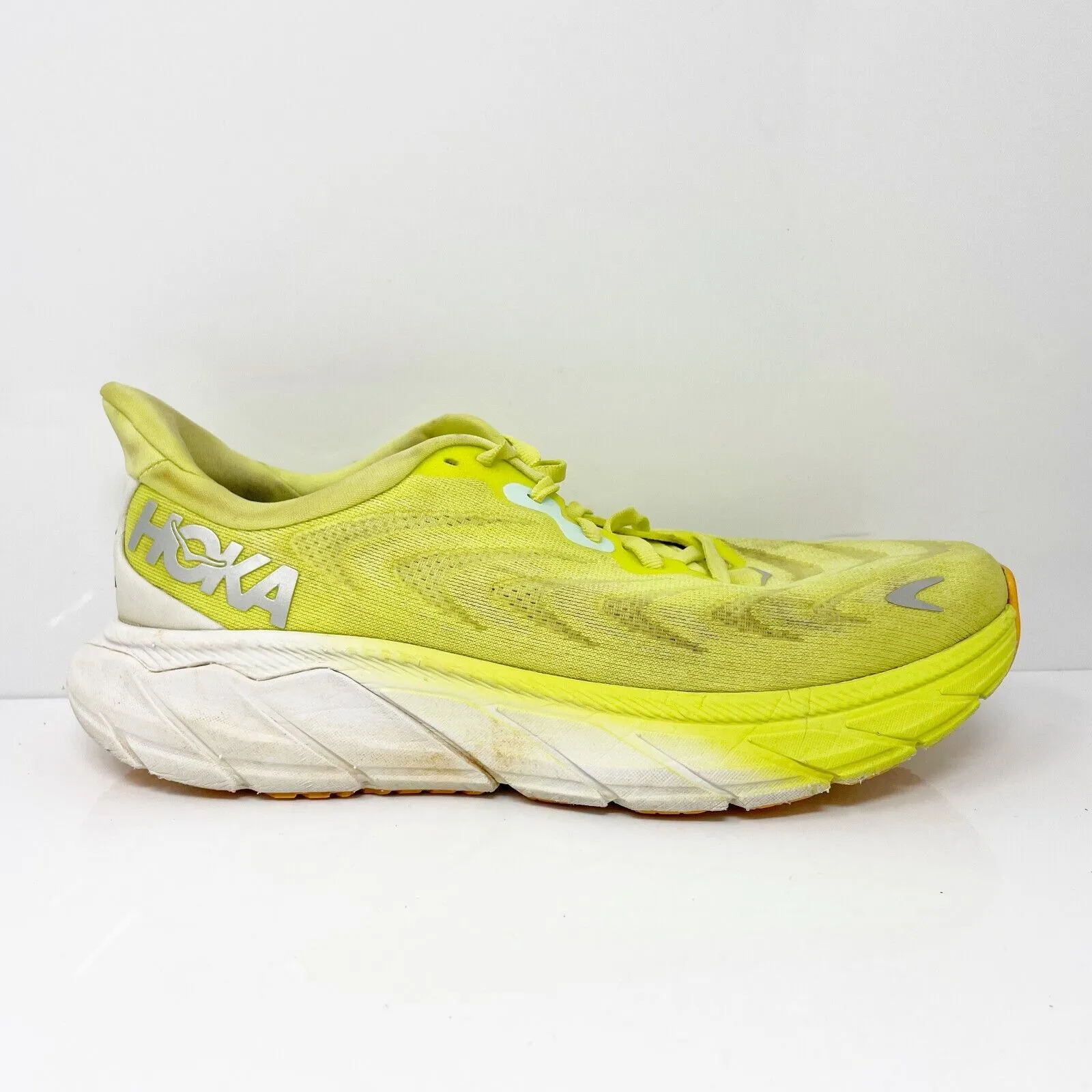 Hoka One One Womens Arahi 6 1123195 CGWHT Yellow Running Shoes Sneakers Size 9 B