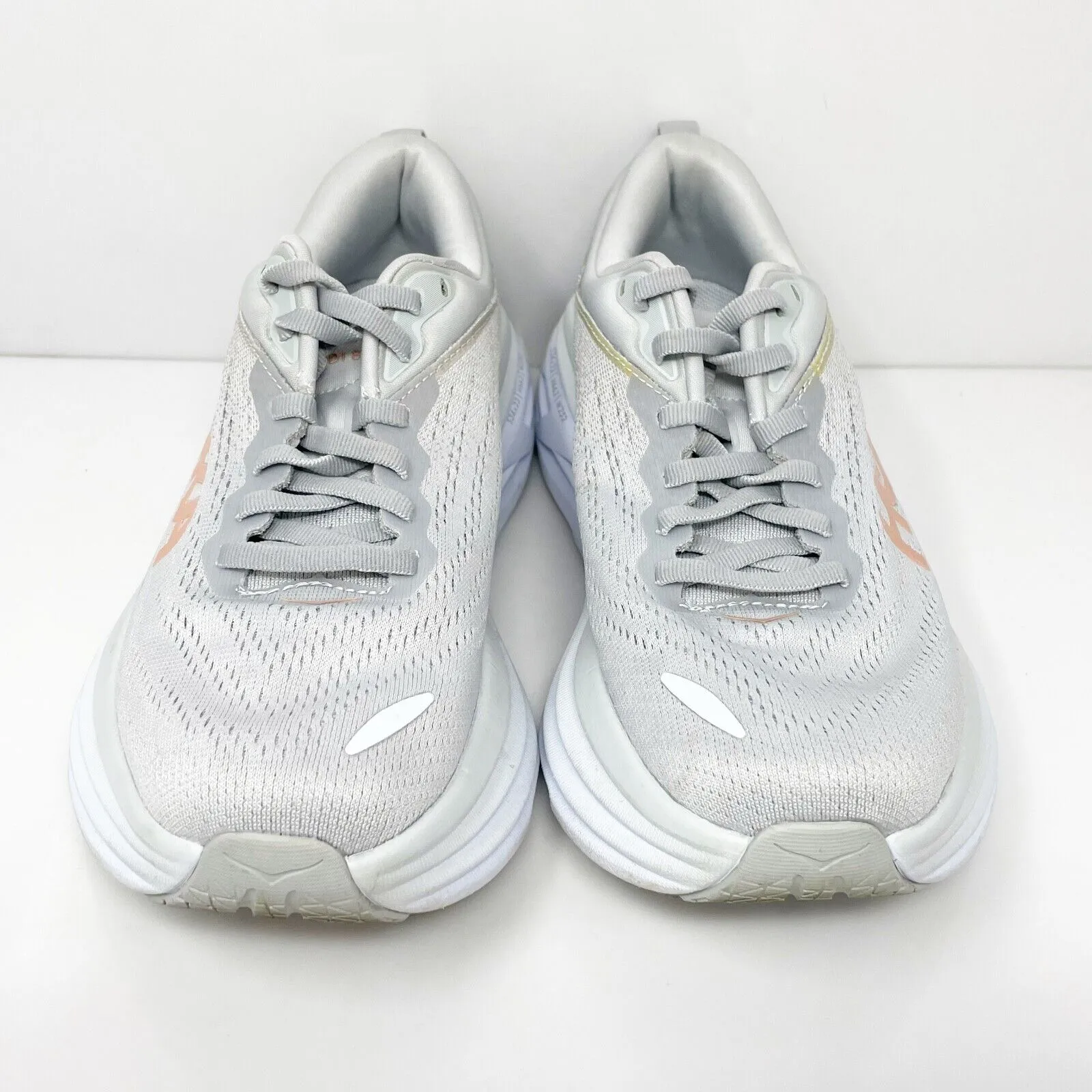 Hoka One One Womens Bondi 8 1127952 HMLR Gray Running Shoes Sneakers Size 6 B