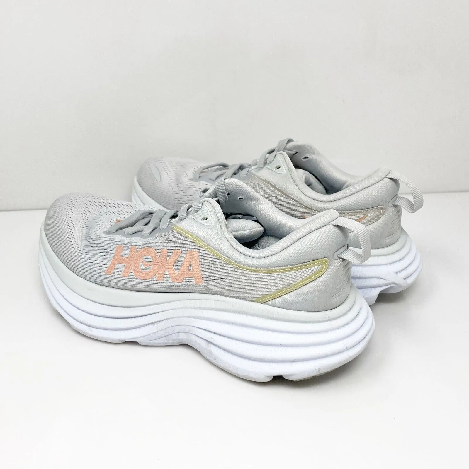 Hoka One One Womens Bondi 8 1127952 HMLR Gray Running Shoes Sneakers Size 6 B