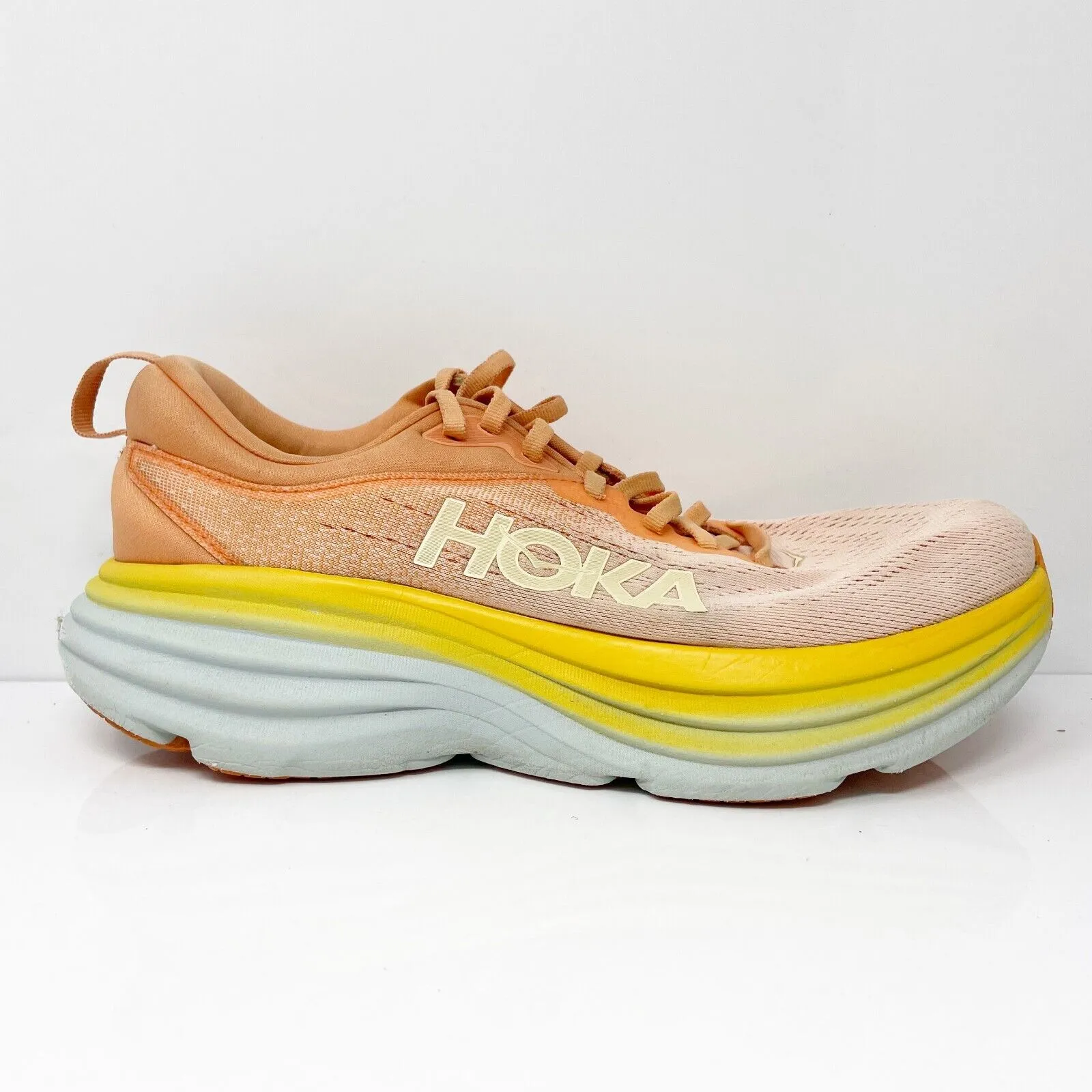 Hoka One One Womens Bondi 8 1127952 SCPP Orange Running Shoes Sneakers Size 9.5B