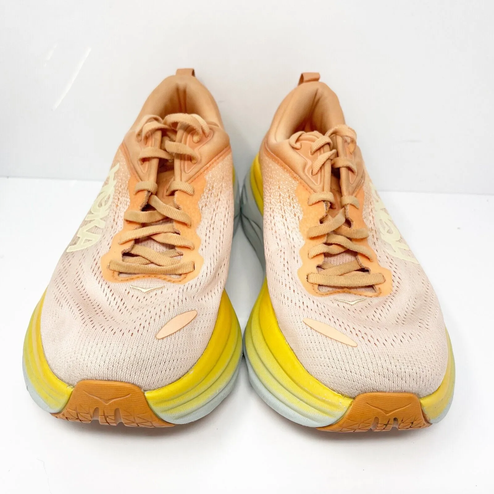 Hoka One One Womens Bondi 8 1127952 SCPP Orange Running Shoes Sneakers Size 9.5B