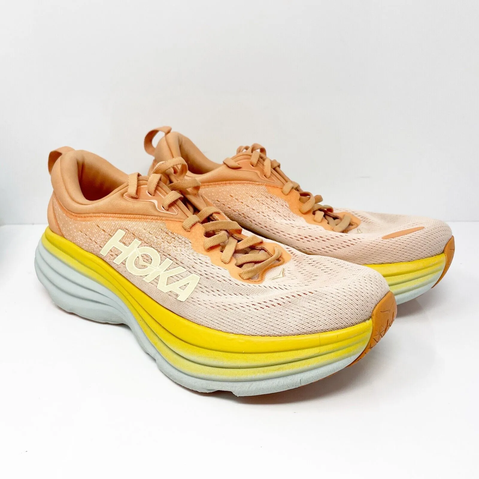 Hoka One One Womens Bondi 8 1127952 SCPP Orange Running Shoes Sneakers Size 9.5B