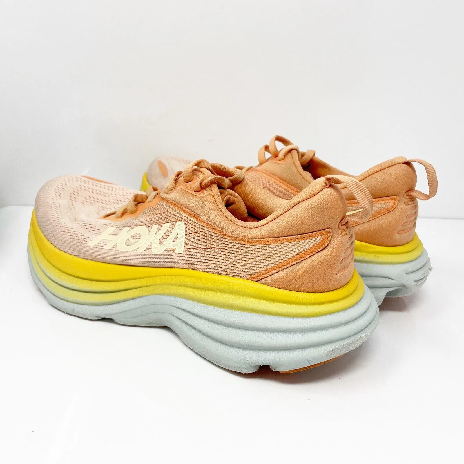 Hoka One One Womens Bondi 8 1127952 SCPP Orange Running Shoes Sneakers Size 9.5B