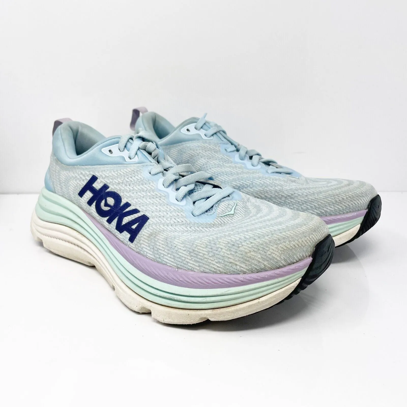 Hoka One One Womens Gaviota 5 1134235 ABSO Blue Running Shoes Sneakers Sz 9.5 B