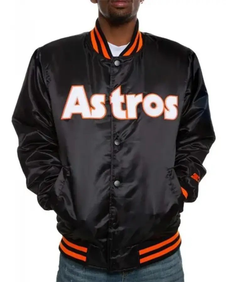 Houston Astros Black Puffer Bomber Coat