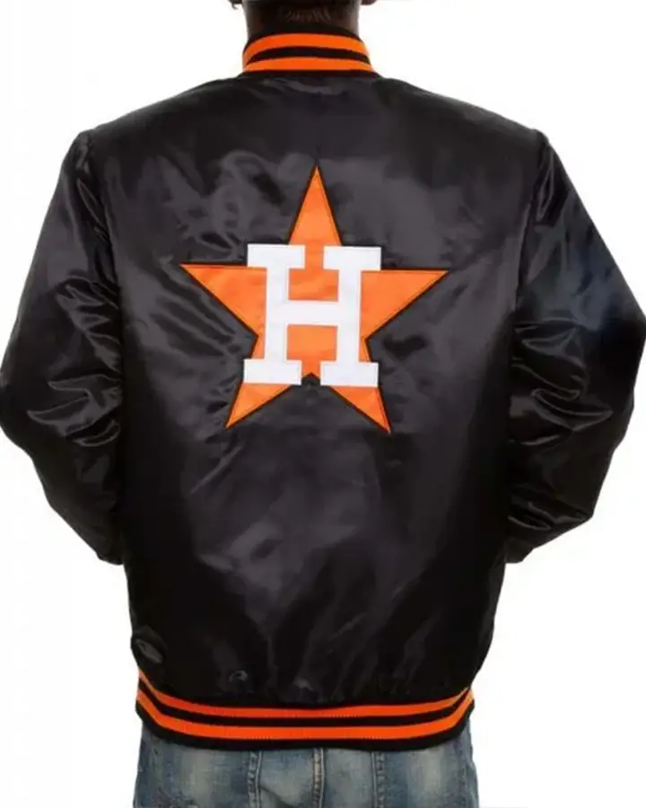 Houston Astros Black Puffer Bomber Coat