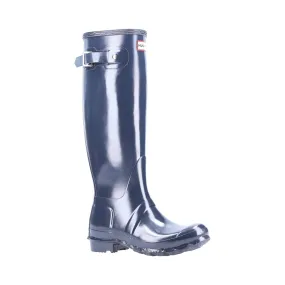 Hunter Original Tall Gloss Womens Wellington Boots - Navy