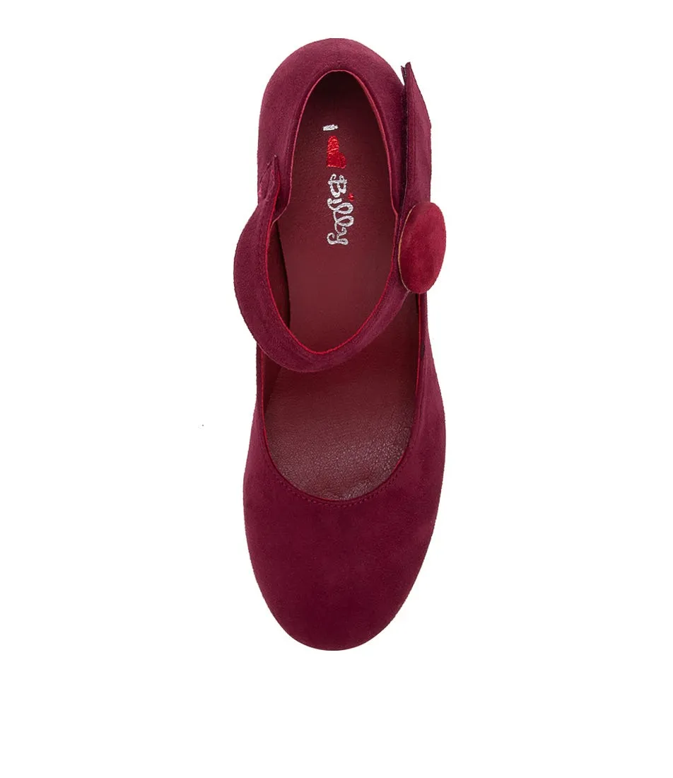 I LOVE BILLY Sharik Pinot Wine Microsuede Heels