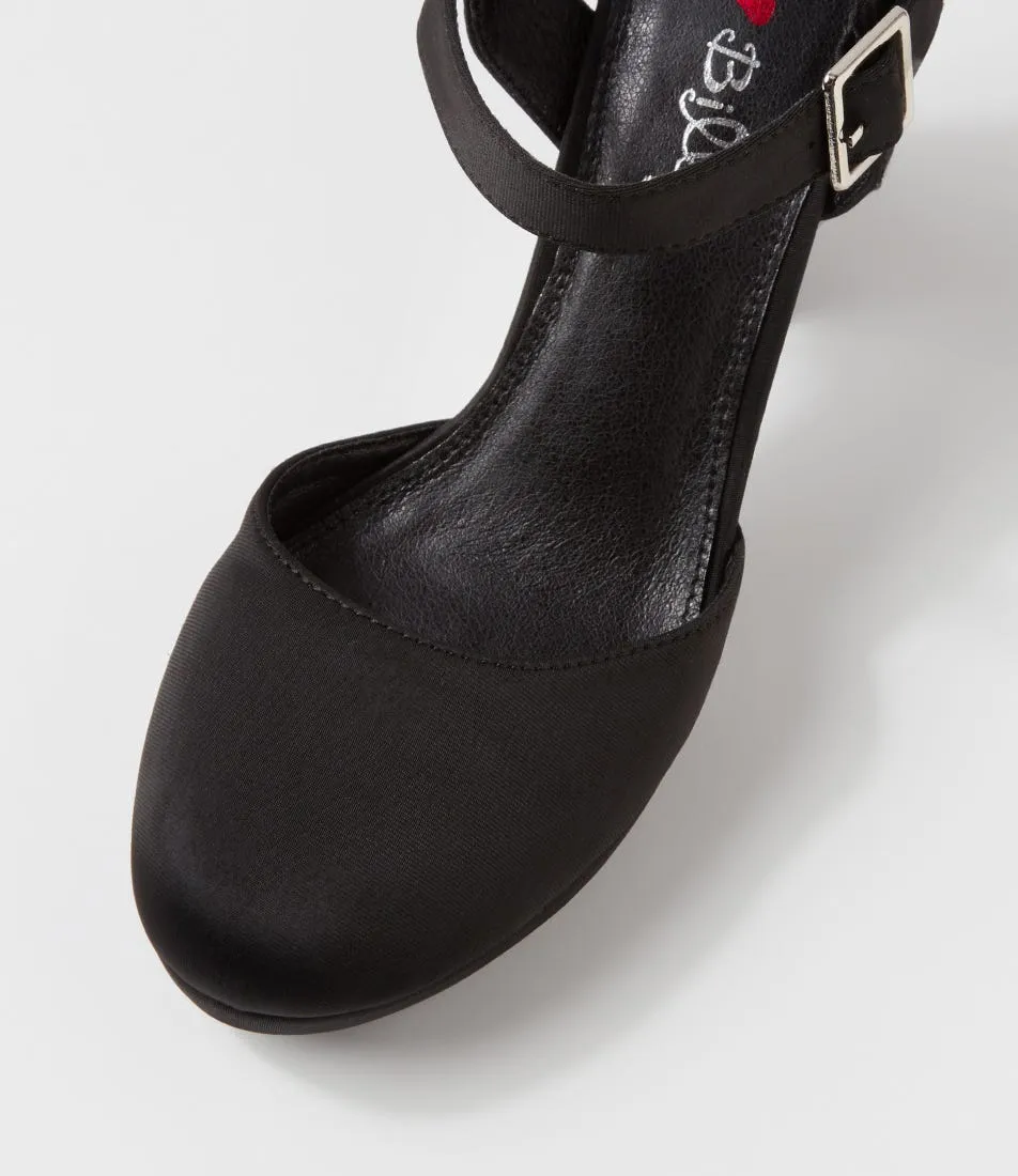 I LOVE BILLY Tosheen Black Fabric Heels