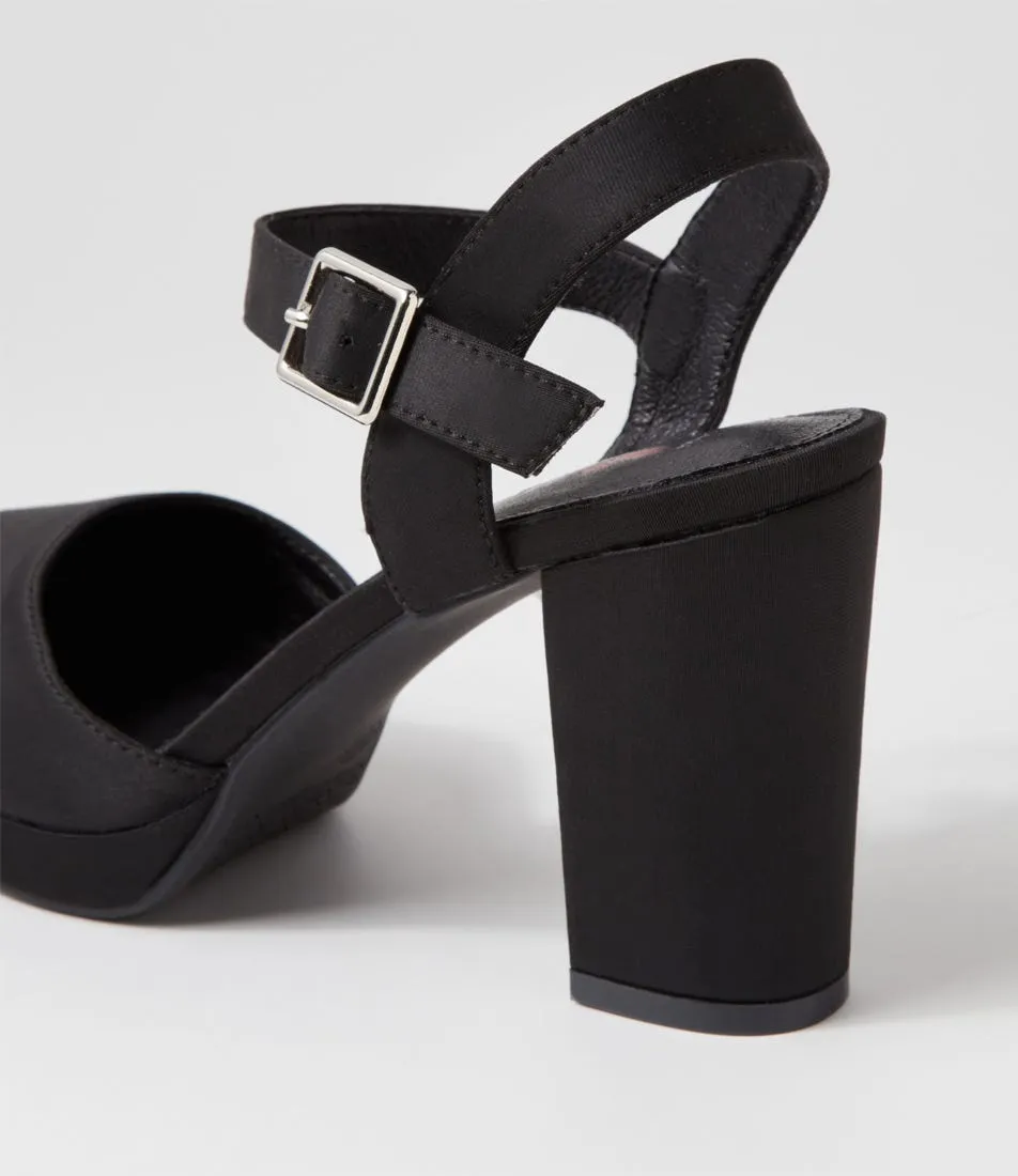 I LOVE BILLY Tosheen Black Fabric Heels