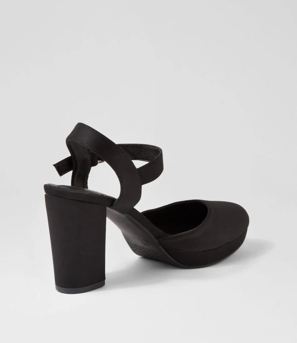 I LOVE BILLY Tosheen Black Fabric Heels