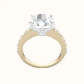 Illusion Set Shank Engagement Ring With Standard Four Prong Head