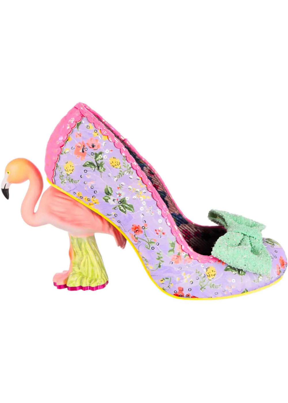 Irregular Choice Blushing Bird Flamingo 70's Pumps Purple