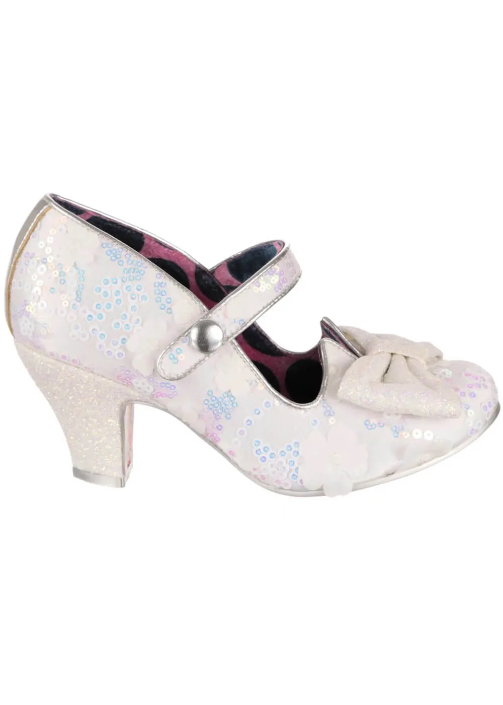 Irregular Choice Piccolo Sequins 50's Pumps Ivory