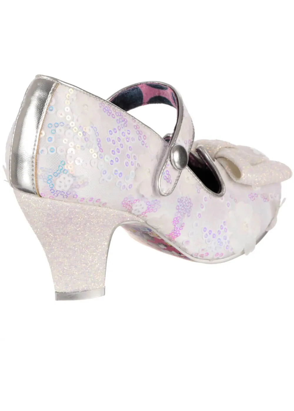 Irregular Choice Piccolo Sequins 50's Pumps Ivory