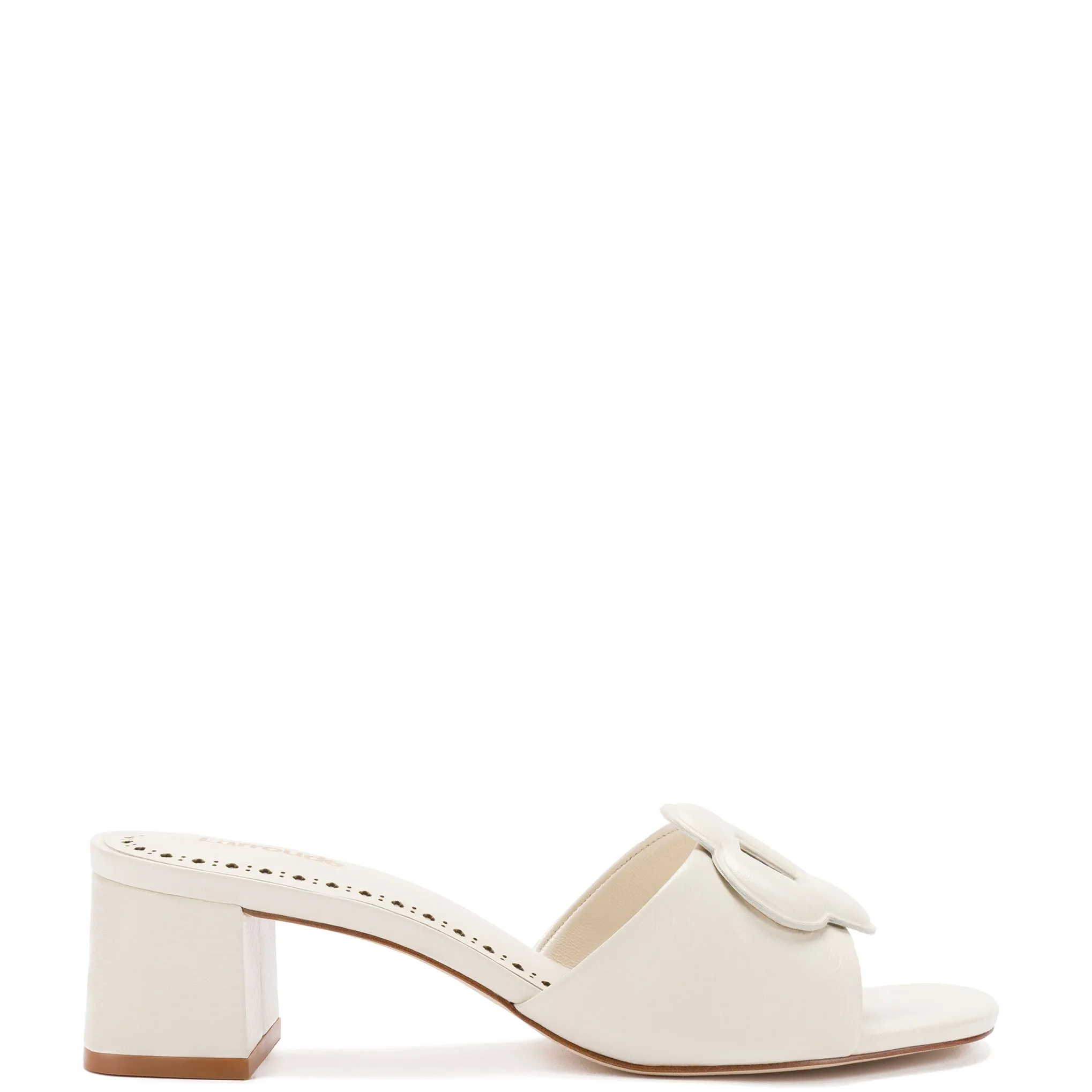 Ivory Leather Flora Mule