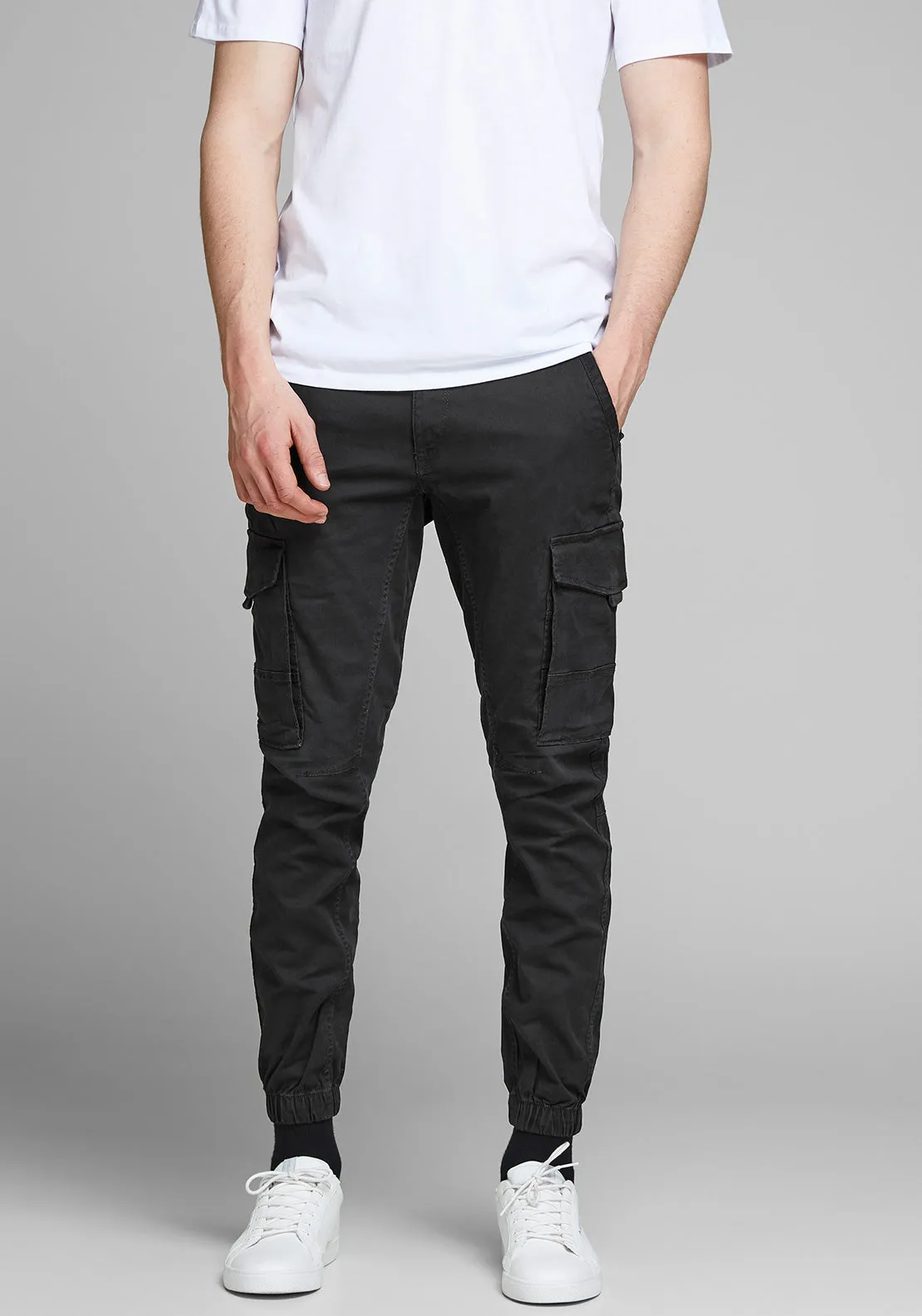 Jack & Jones Paul Cargo Trousers, Black