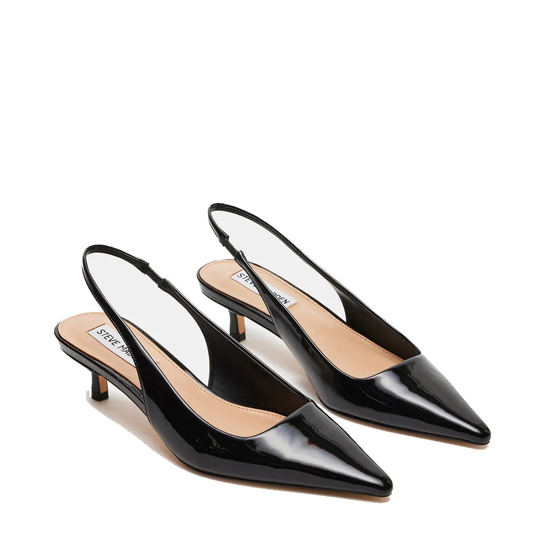 Kari Slingback Shoes in Black Patent