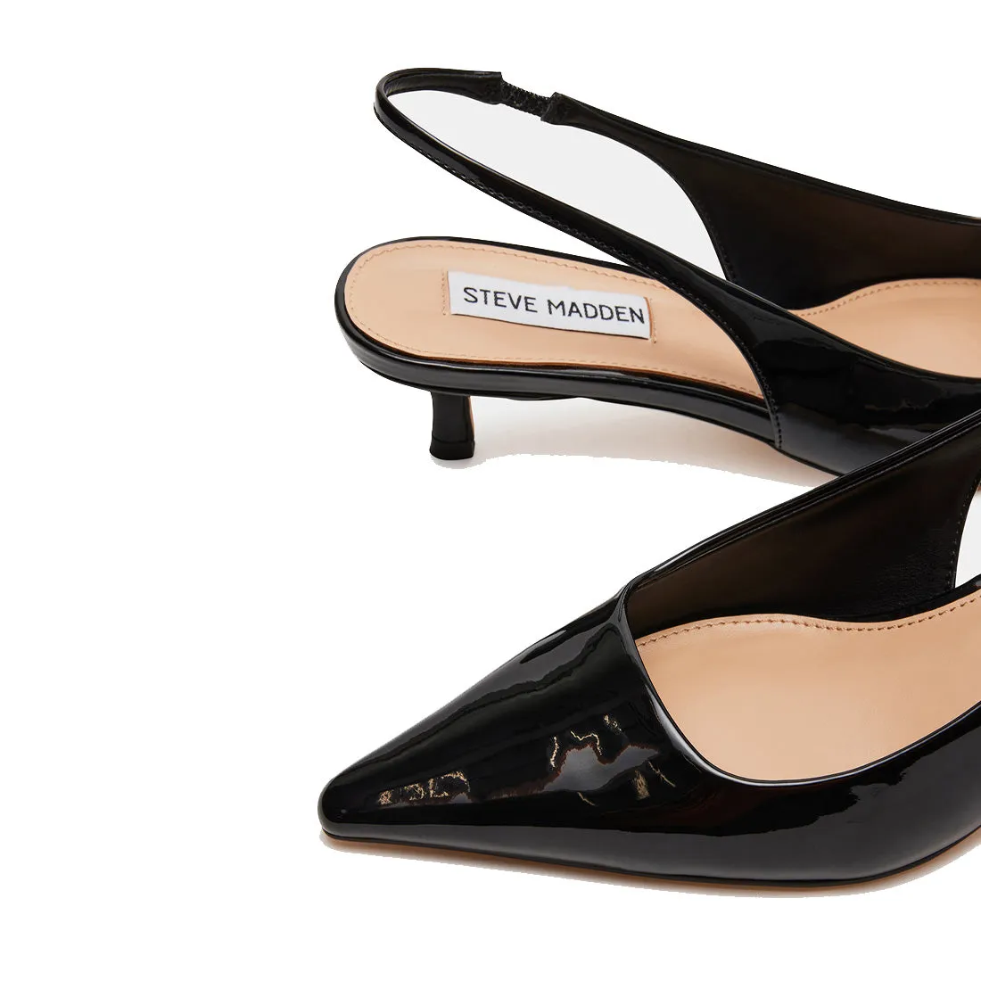 Kari Slingback Shoes in Black Patent