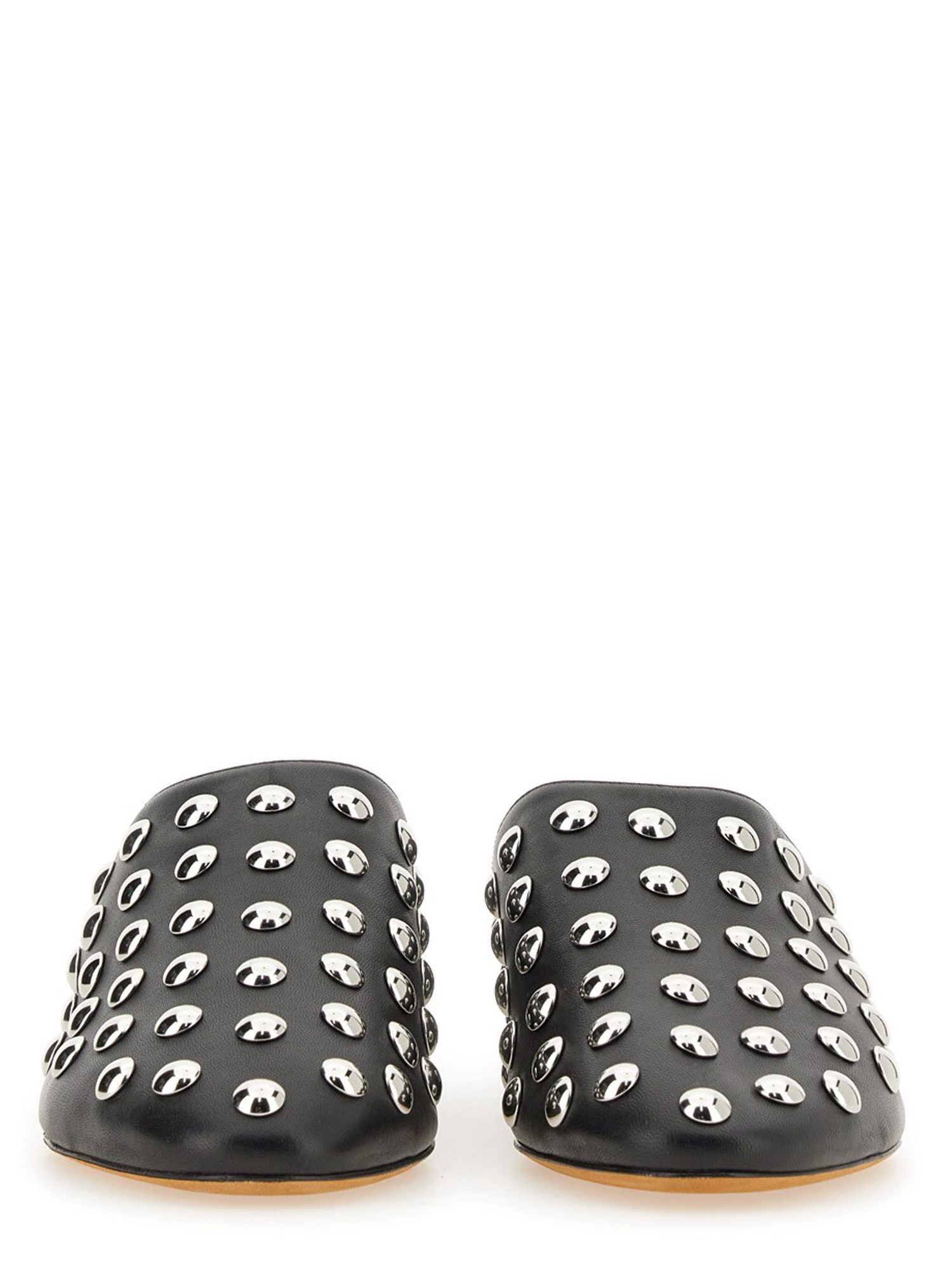 Khaite Leather Otto Mules - Studded - Shop Now