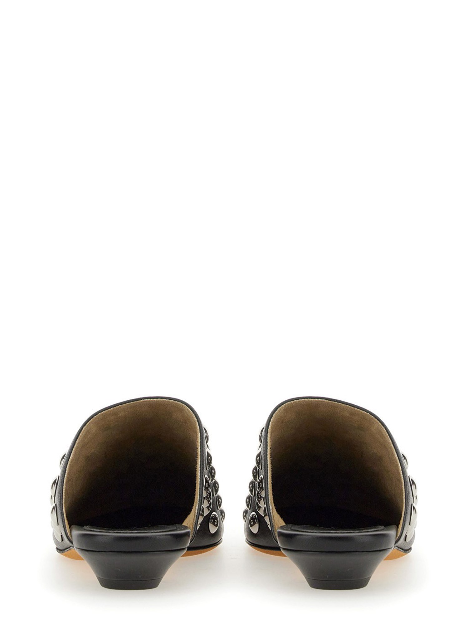 Khaite Leather Otto Mules - Studded - Shop Now