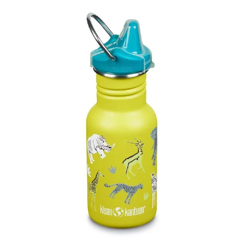 Klean Kanteen Kid Classic 355ml Water Bottle with Sippy Cap for Kids