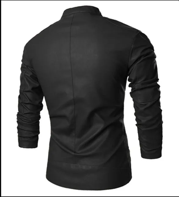 Korean Motorcycle Leather Jacket for Men