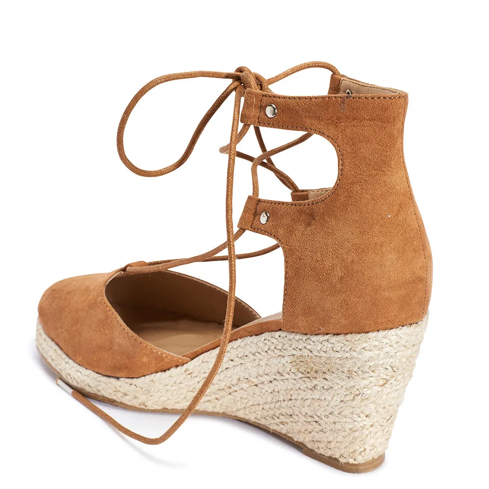 Lace Up Espadrille Heels