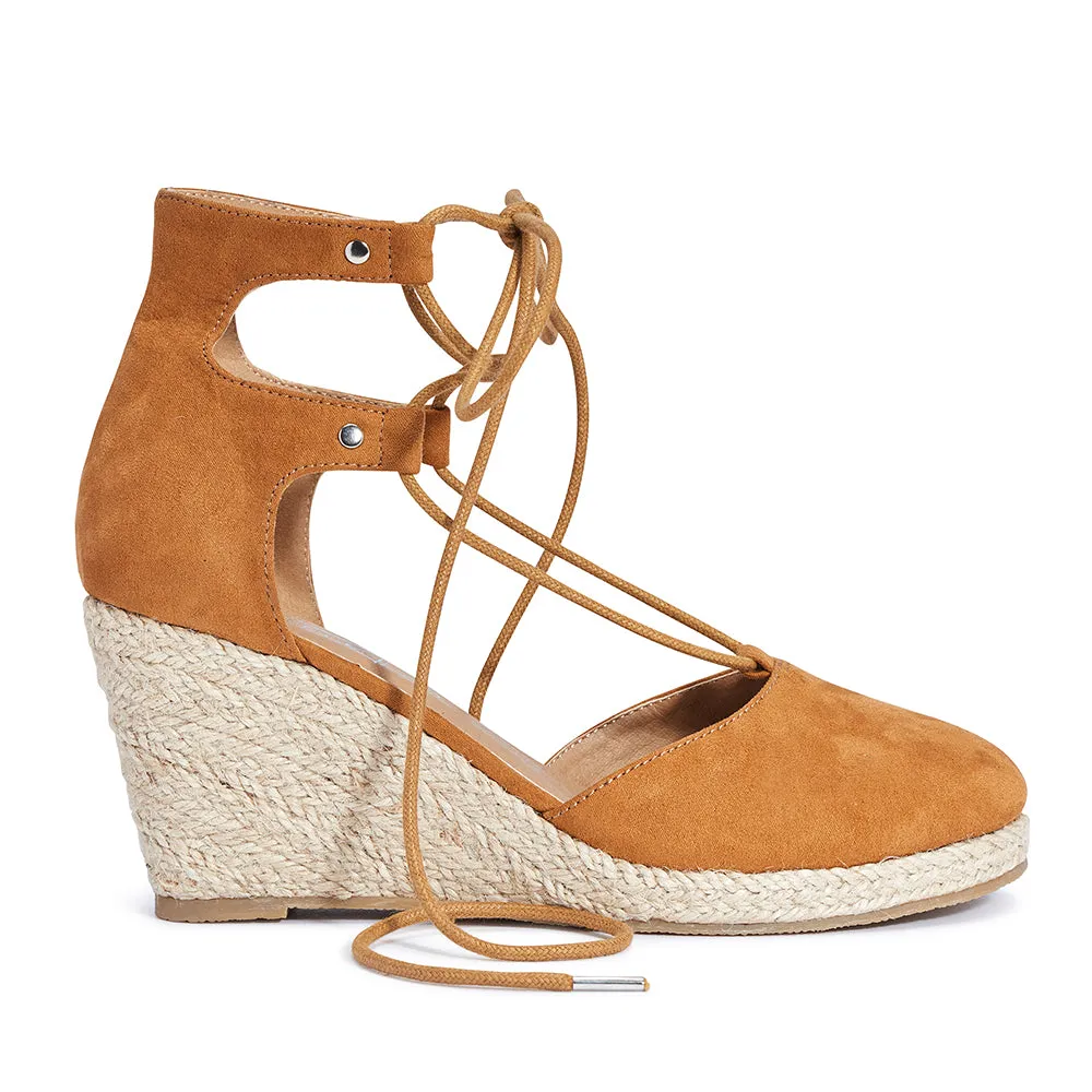 Lace Up Espadrille Heels