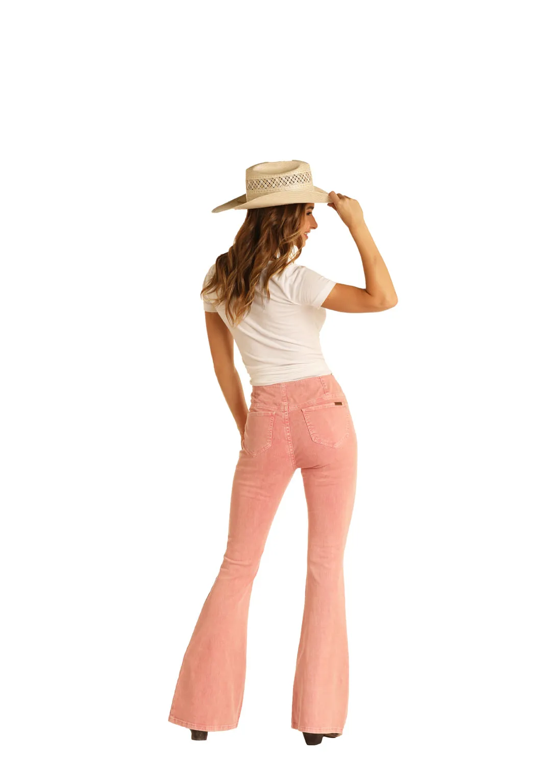 Women's Pink Flare Jeans by Panhandle Slim