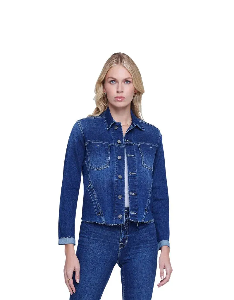 JANELLE SLIM FIT RAW DENIM JACKET - Shop Now