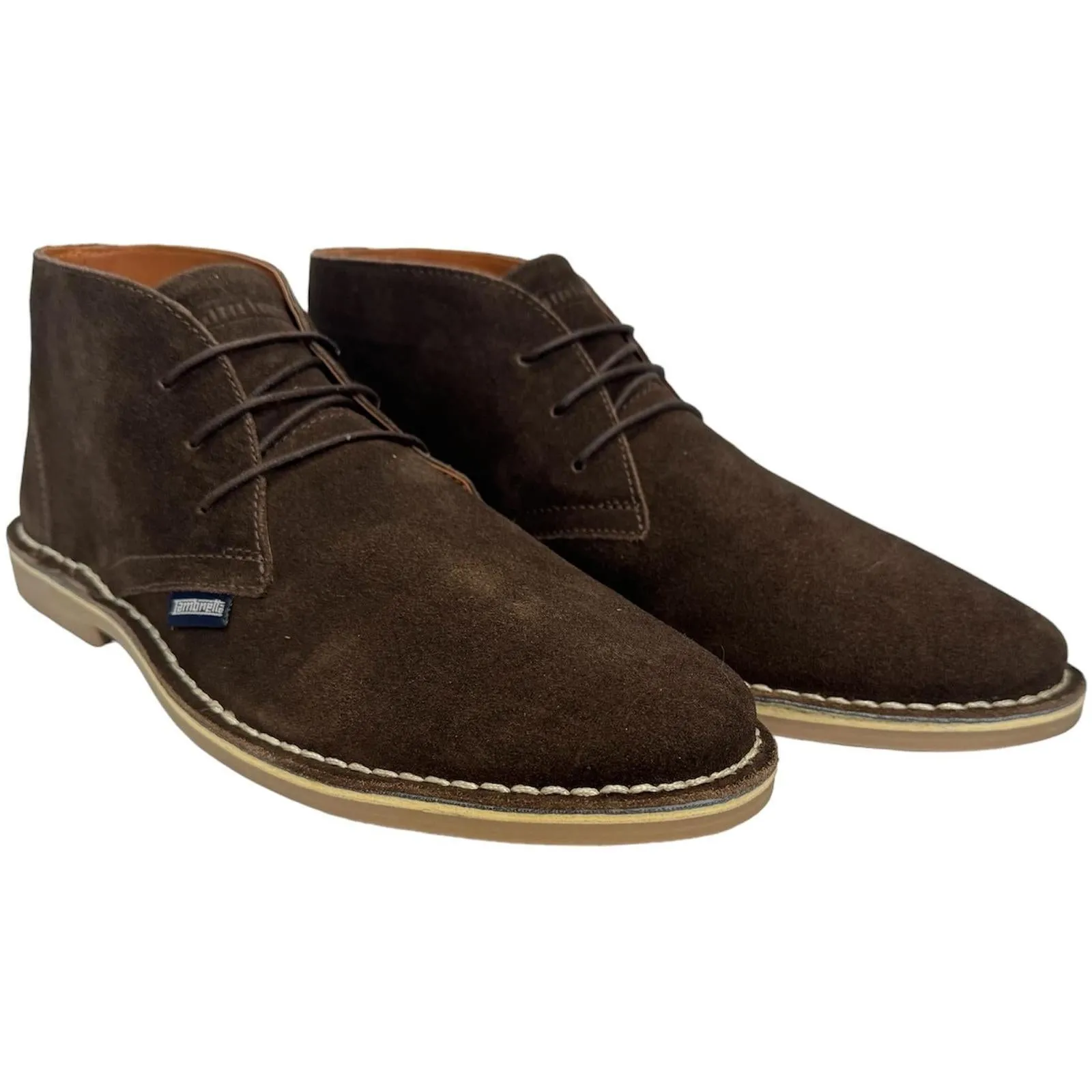 Lambretta Mens Chiswick Classic Suede Lace Up Desert Boots