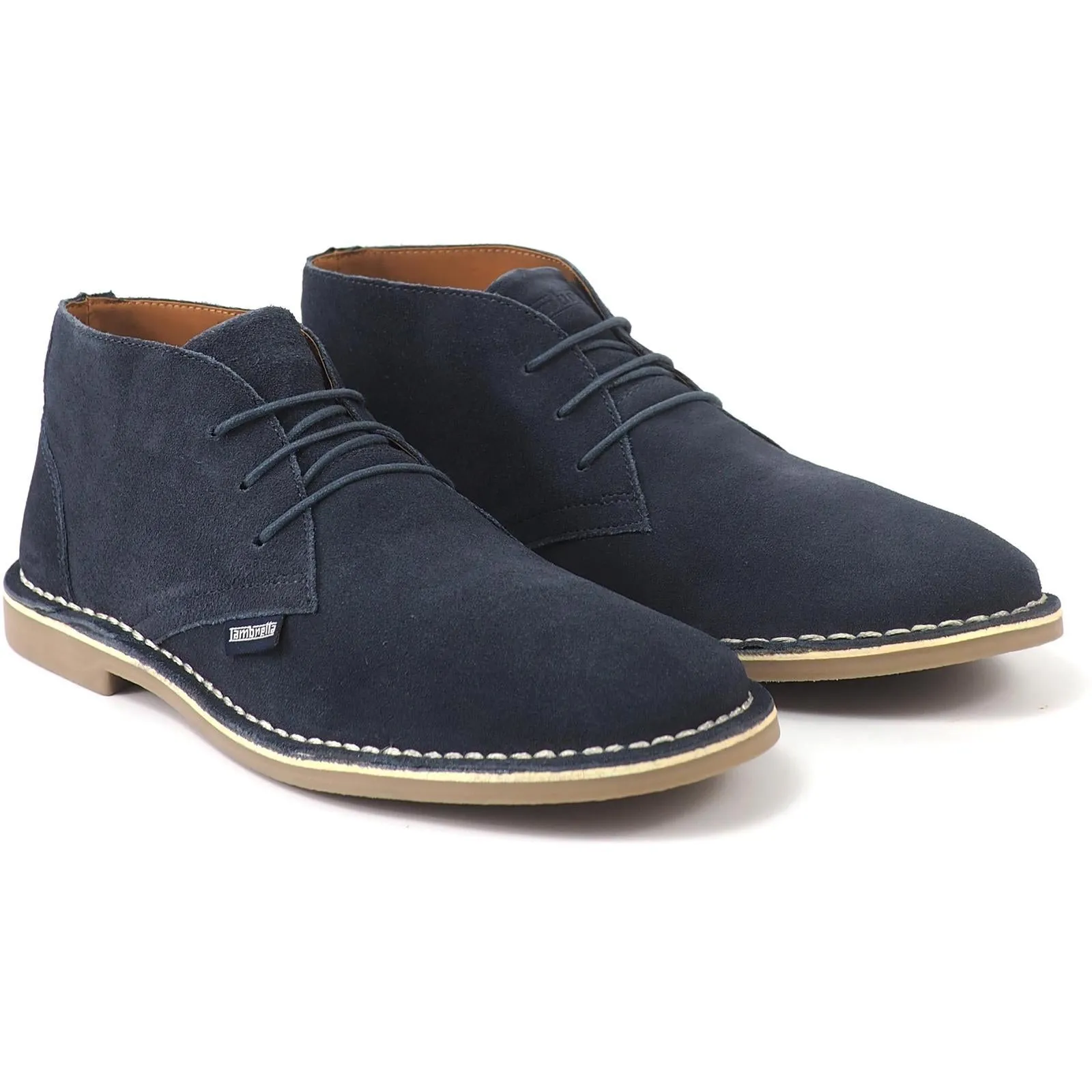 Lambretta Mens Chiswick Classic Suede Lace Up Desert Boots