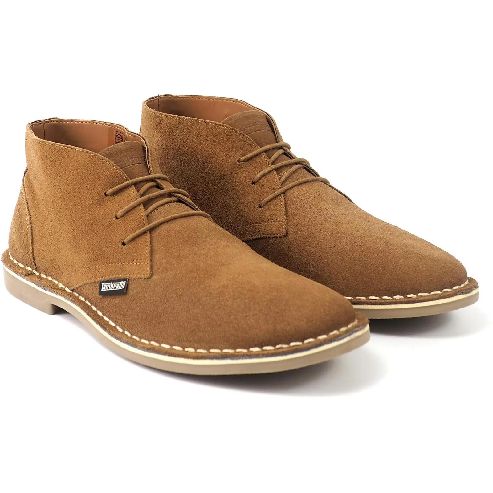 Lambretta Mens Chiswick Classic Suede Lace Up Desert Boots