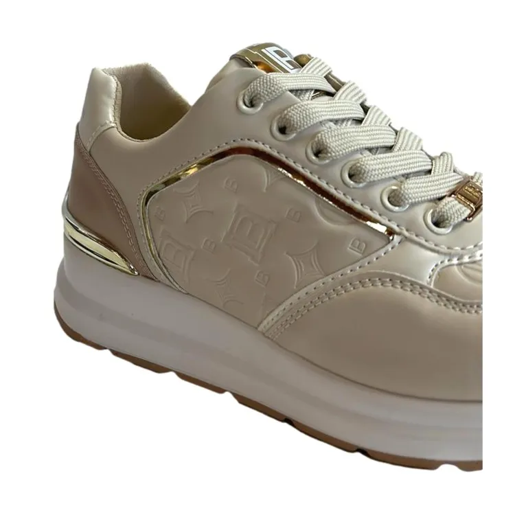 Laura Biagiotti Beige Sneakers Shoes Women's 8404