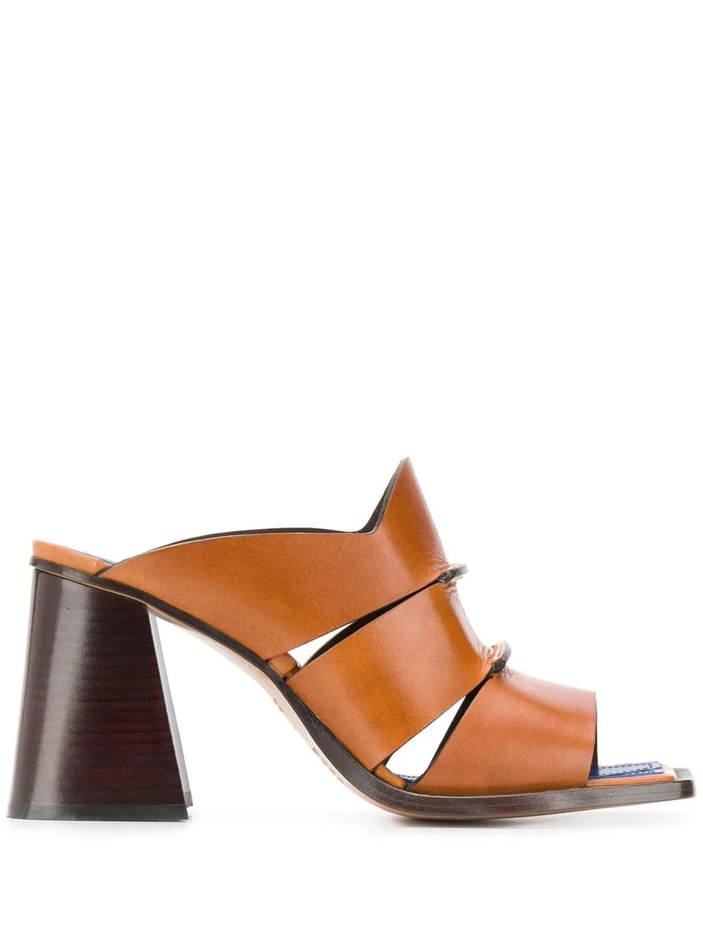 Leather Mules - Brown