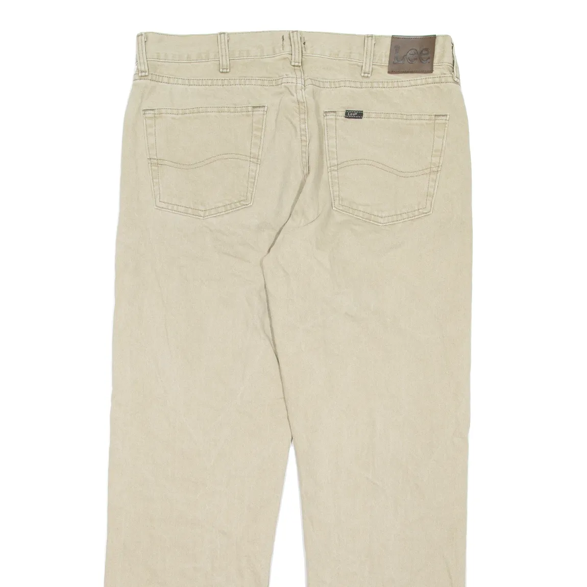 LEE Mens Jeans Beige Regular Straight W36 L30