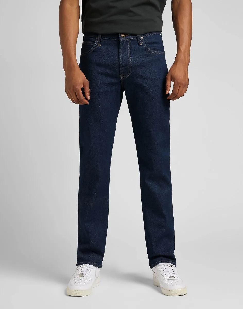 Lee West Relaxed Straight Denim Jeans Rinse