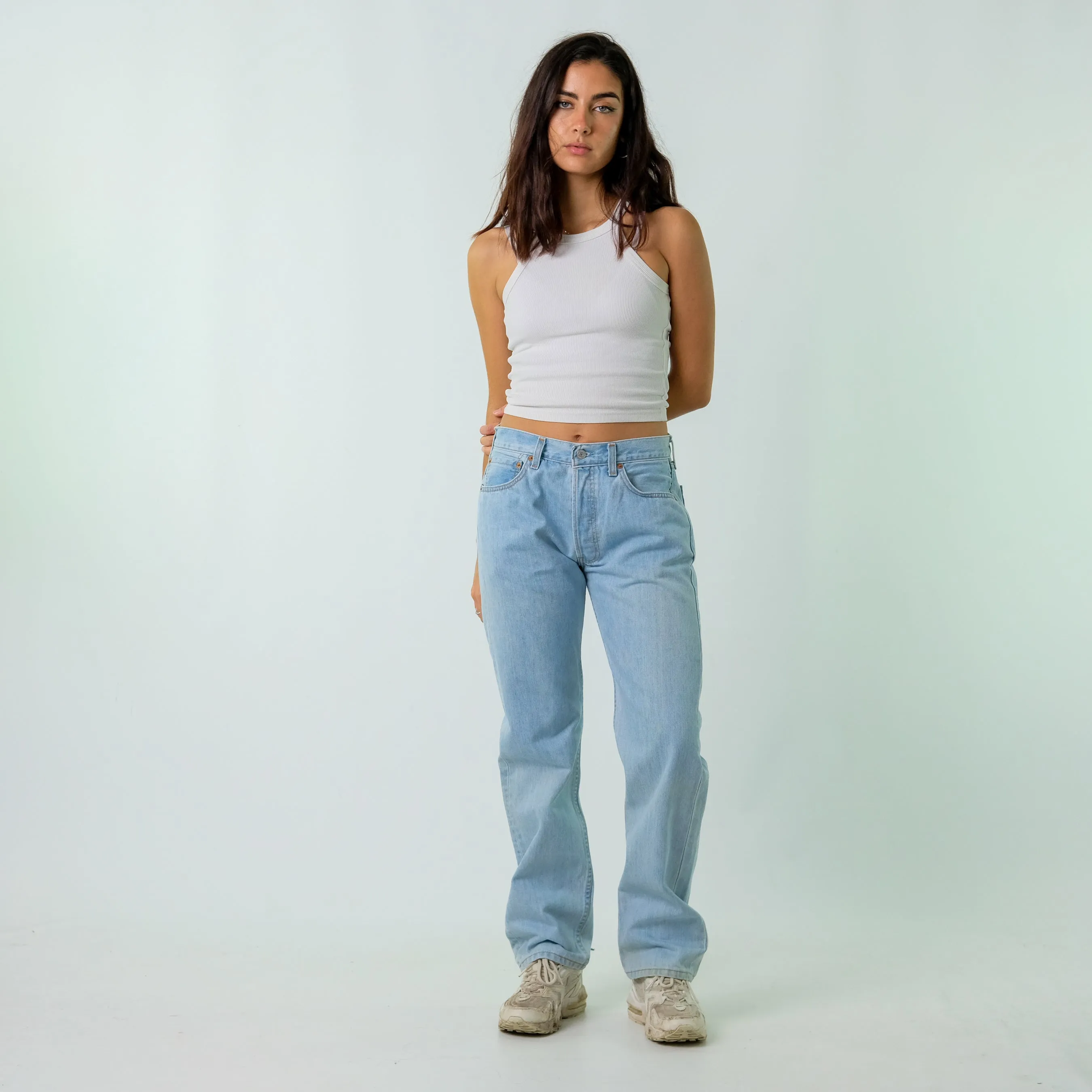 Light Blue 90s Levi's Denim Jeans Baggy Pants (33x32)