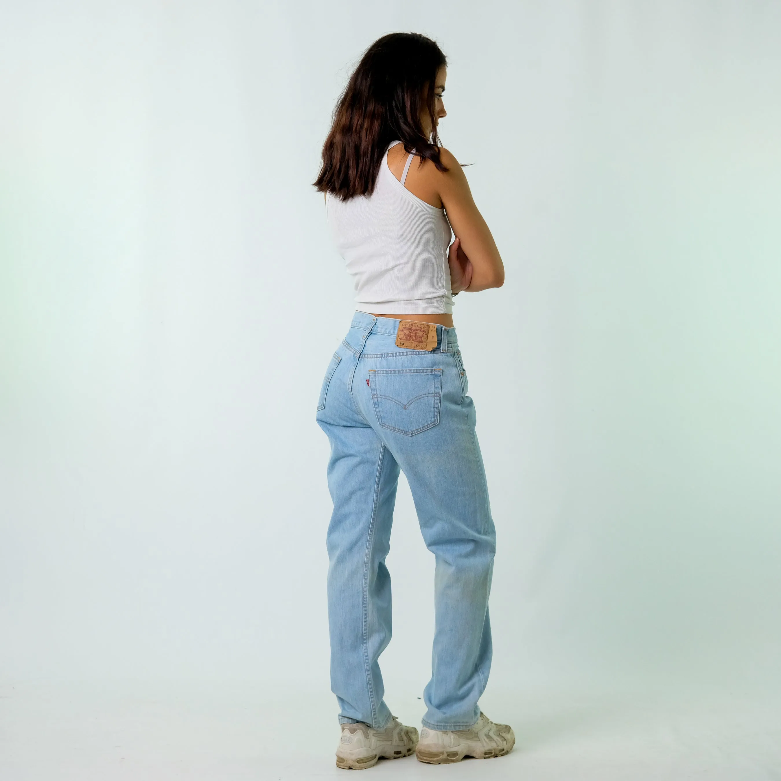 Light Blue 90s Levi's Denim Jeans Baggy Pants (33x32)