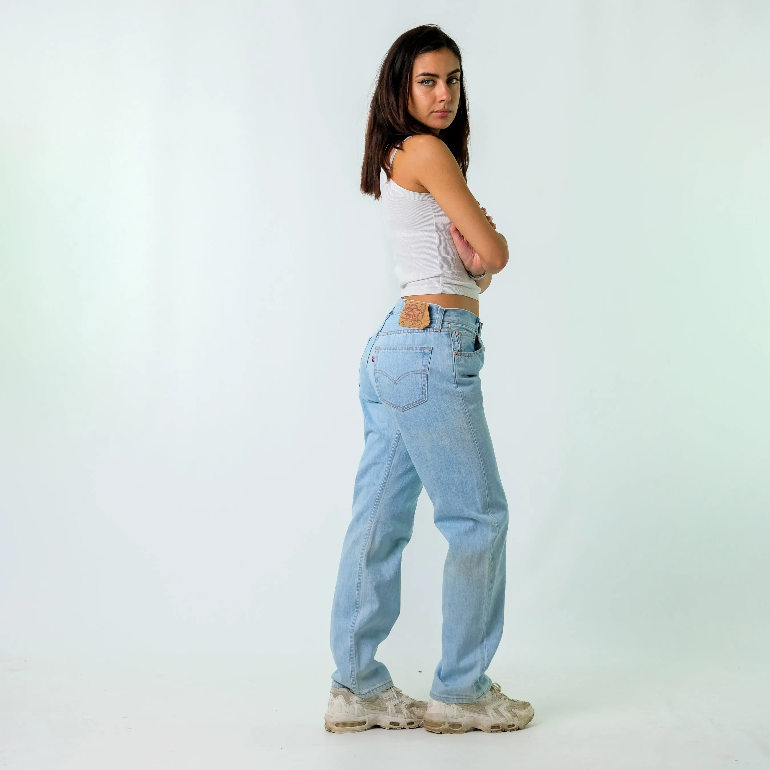 Light Blue 90s Levi's Denim Jeans Baggy Pants (33x32)