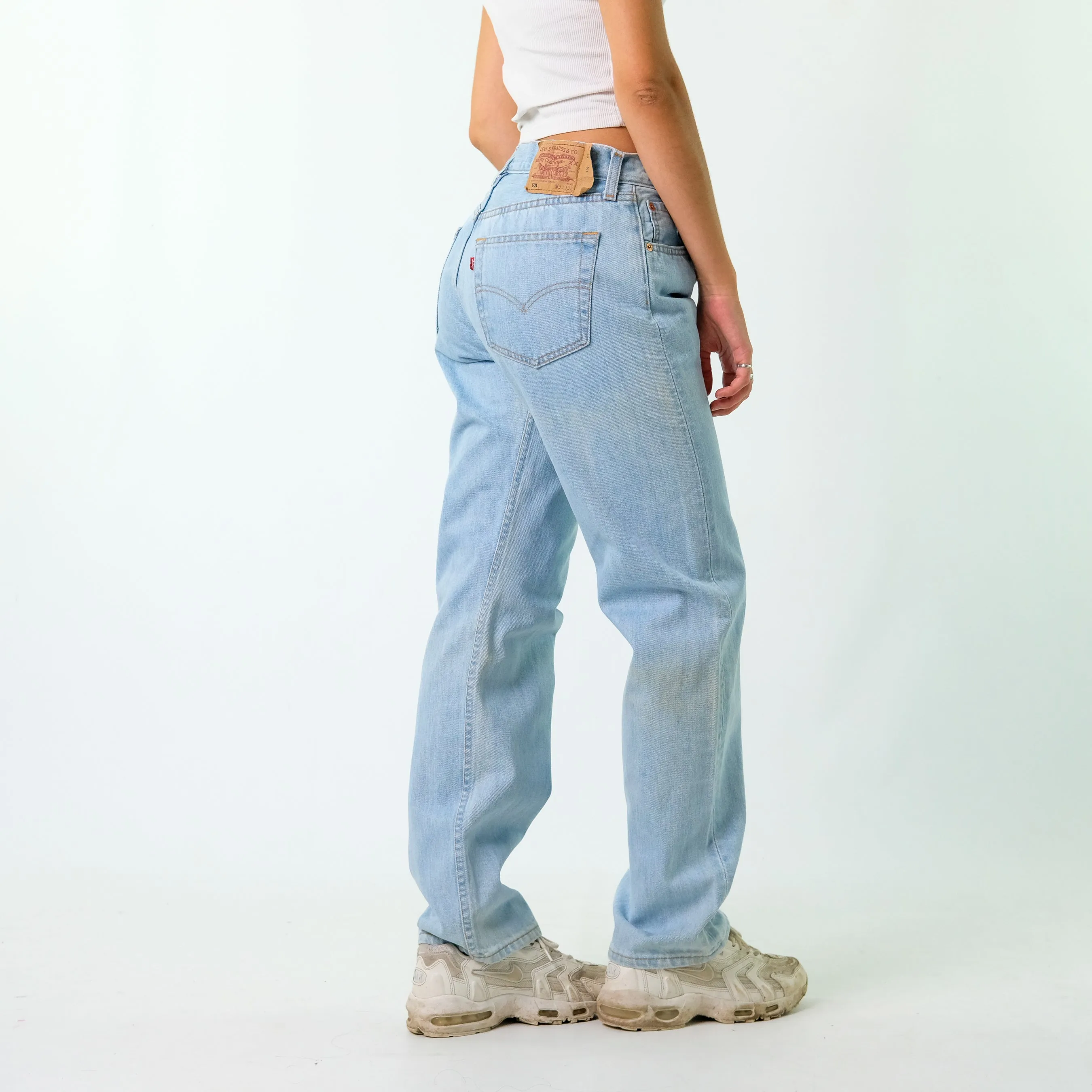 Light Blue 90s Levi's Denim Jeans Baggy Pants (33x32)