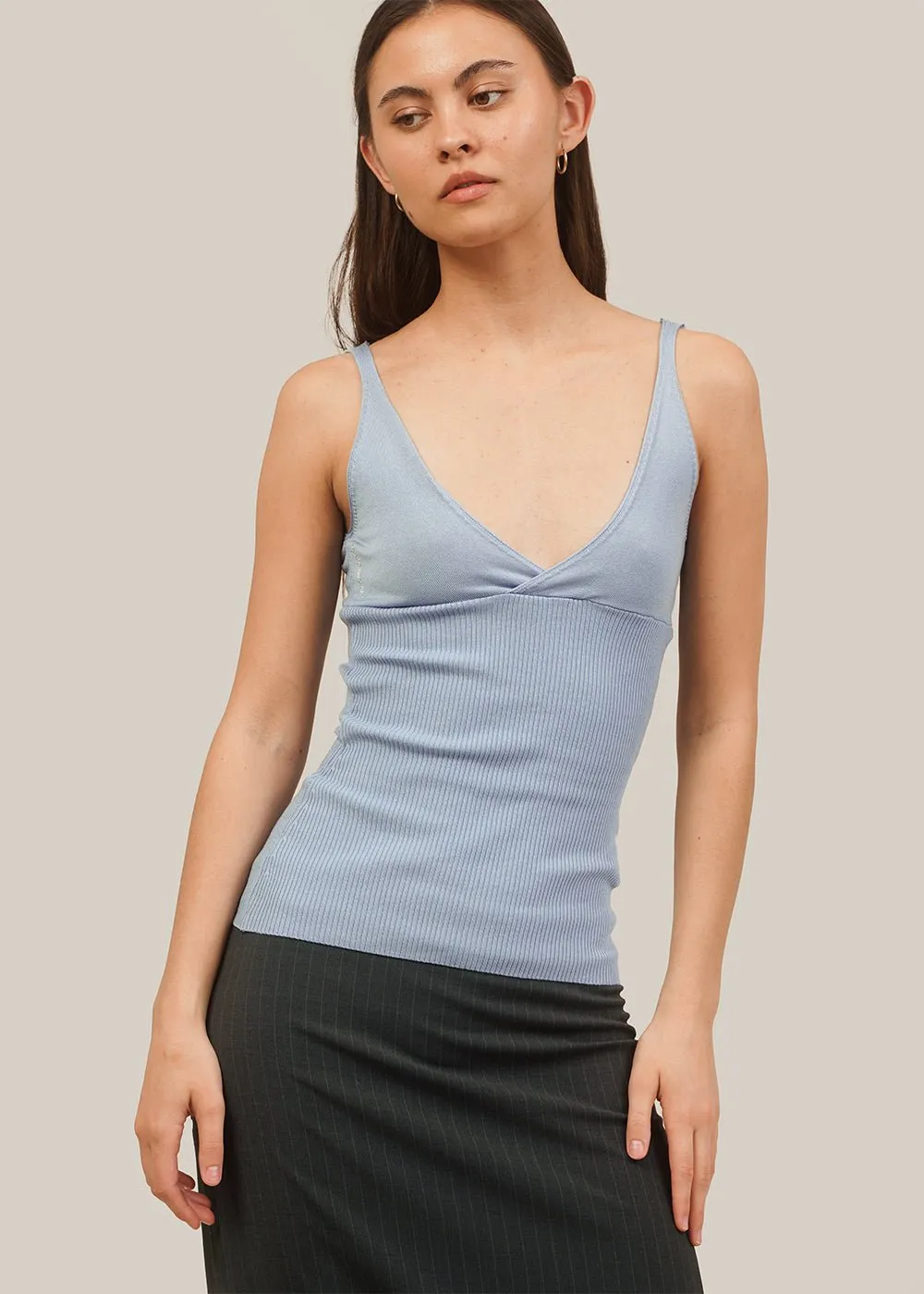 Light Blue Racerback Tank Top