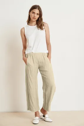 LOLA LINEN TROUSERS IN CAFE