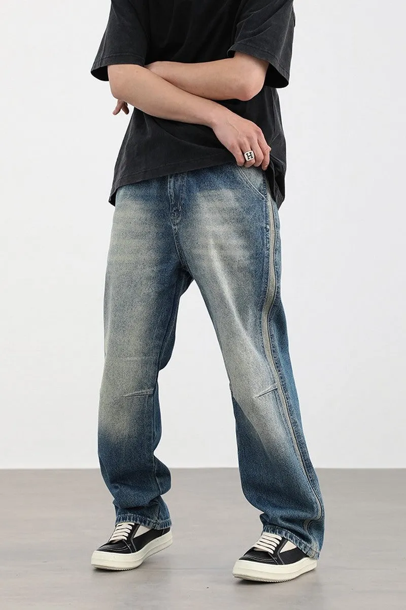 Loose Stitched Retro Jeans