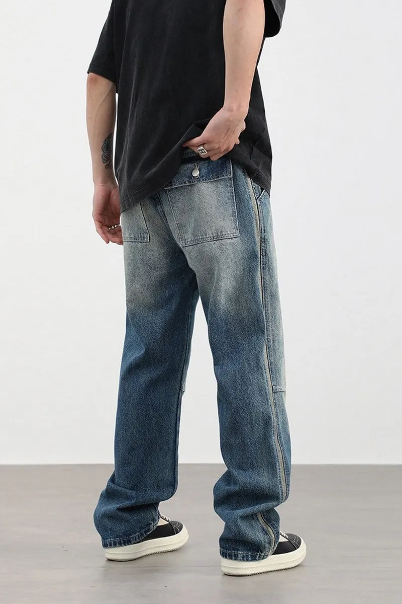 Loose Stitched Retro Jeans