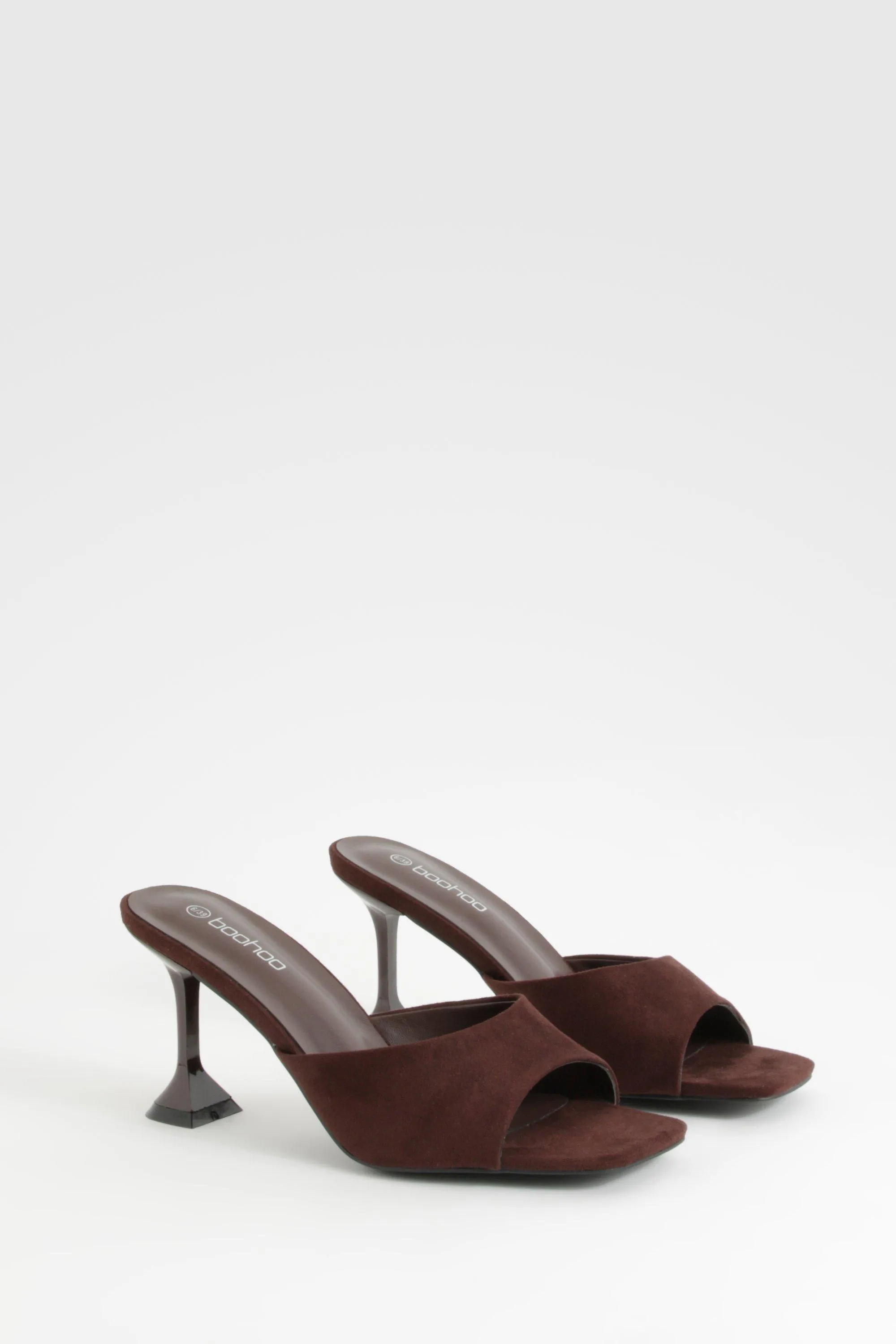 Low Flared Heel Mules