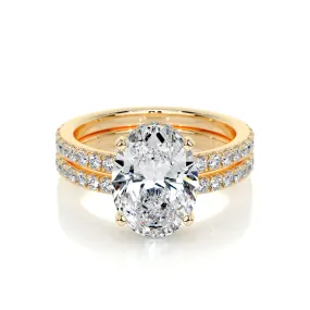 Lucy Lab Grown Diamond Bridal Set - 18K Yellow Gold